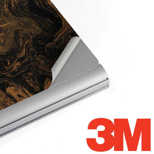 Gold and Black Marble Surface Book 2 13.5in Skin